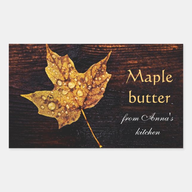 maple butter home made rectangular sticker (Front)