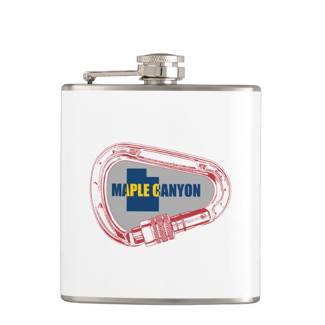 Maple Canyon Climbing Carabiner Flask (Front)