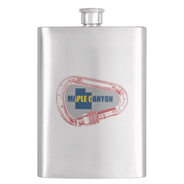 Maple Canyon Climbing Carabiner Flask (Front)