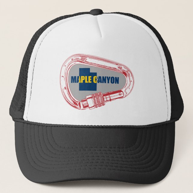 Maple Canyon Climbing Carabiner Trucker Hat (Front)