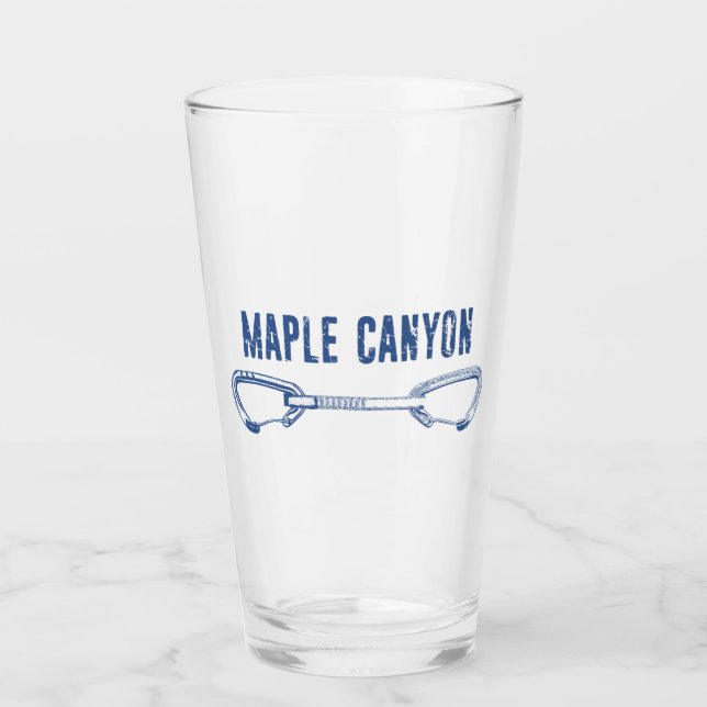Maple Canyon Climbing Quickdraw Glass (Front)