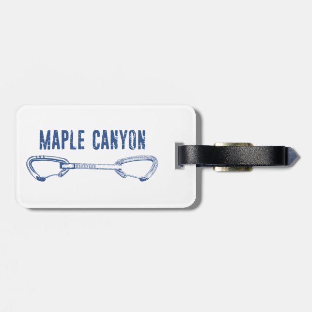 Maple Canyon Climbing Quickdraw Luggage Tag (Back Horizontal)