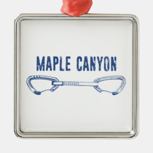 Maple Canyon Climbing Quickdraw Metal Ornament