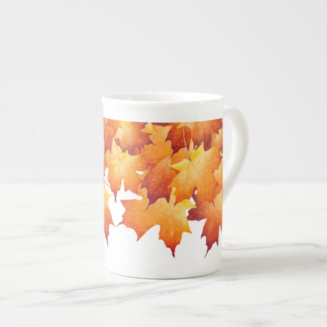 Maple Couple on a Bone China Mug (Front Right)