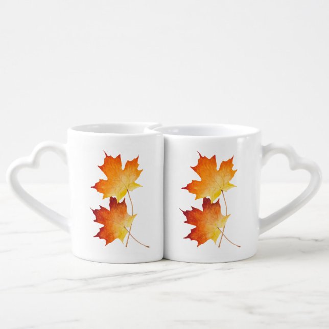 Maple Couple on Lovers' Mug Set (Back Nesting)