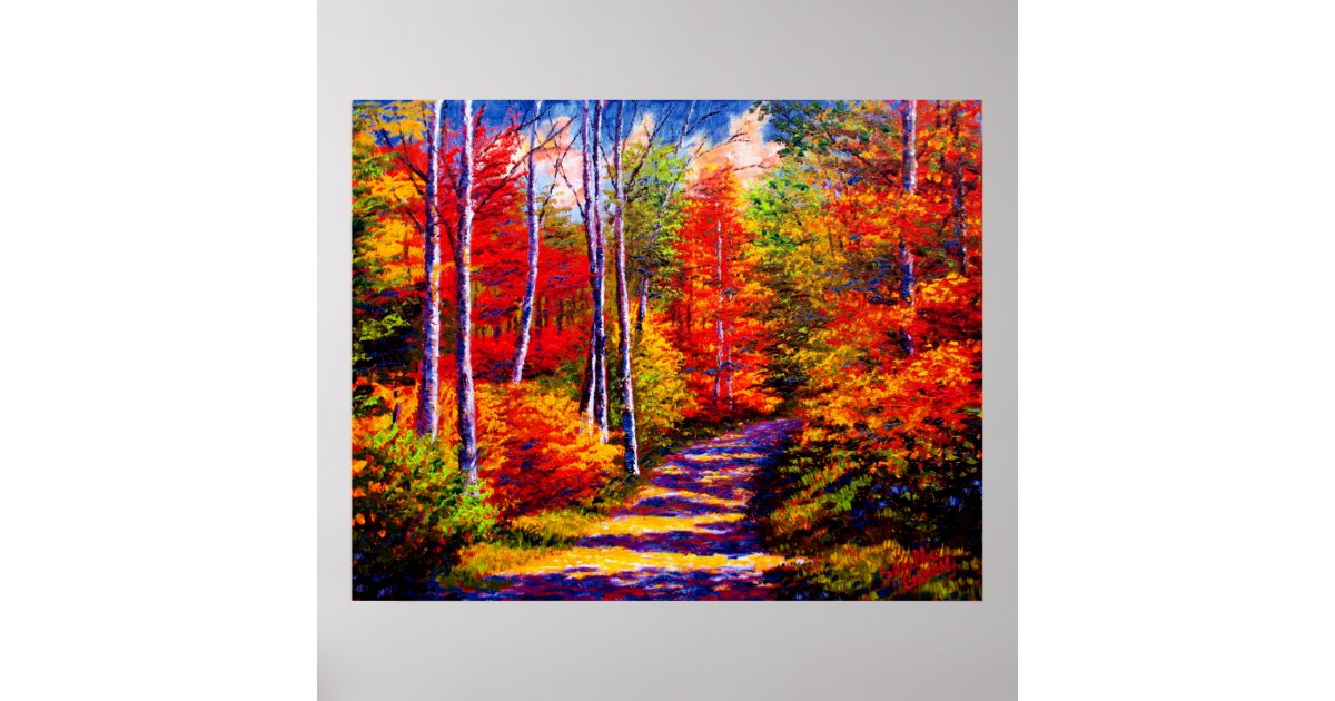 Maple Forest Road Poster | Zazzle