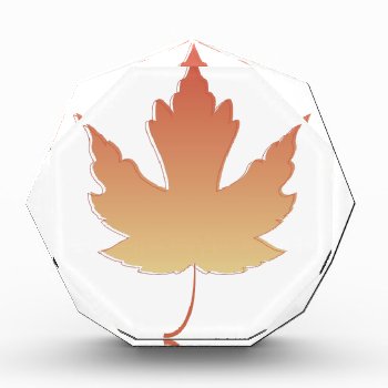 Maple Leaf Acrylic Award by Windmilldesigns at Zazzle