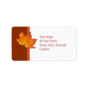 Maple Leaf Address Label