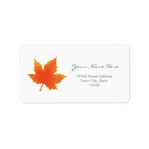 Maple Leaf Address Labels