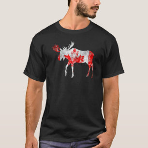 Maple Leaf Animal Canadian Flag Canada Est 1867 Me T-Shirt