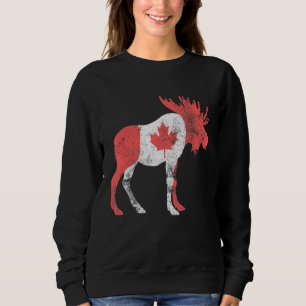 Maple Leaf Animal Canadian Flag Canada   Men Women Sweatshirt