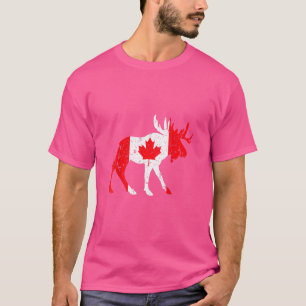 Maple Leaf Animal Canadian Flag Canada T-Shirt