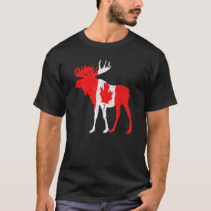 Maple Leaf Animal Canadian Flag Canada T-Shirt