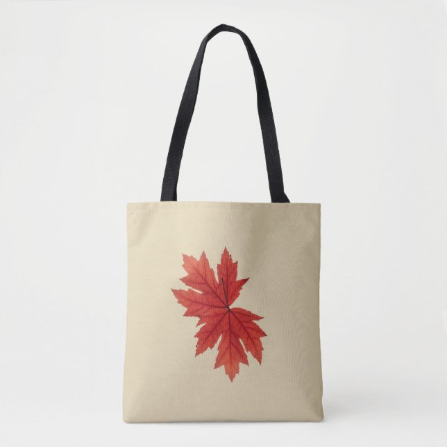 Maple Leaf Autumn Fall Color Tote Bag (Front)