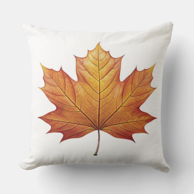 Maple Leaf Autumn Pillow (Front)