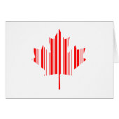 MAPLE LEAF BAR CODE CANADA FLAG Barcode Pattern Cards (Front Horizontal)
