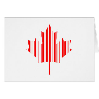 MAPLE LEAF BAR CODE CANADA FLAG Barcode Pattern Cards