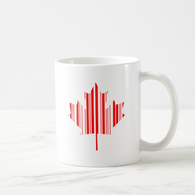 MAPLE LEAF BAR CODE CANADA FLAG Barcode Pattern Coffee Mug (Right)