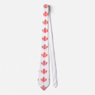 MAPLE LEAF BAR CODE CANADA FLAG Barcode Pattern Tie
