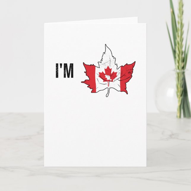 Maple Leaf Beaver Canadians Canada Day Canada Card (Front)