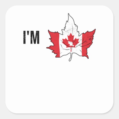 Maple Leaf Beaver Canadians Canada Day Canada Square Sticker