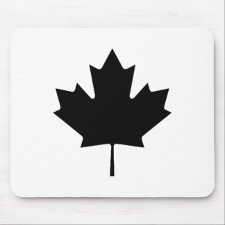 Maple Leaf Black Transp jGibney The MUSEUM Zazz Mouse Pad