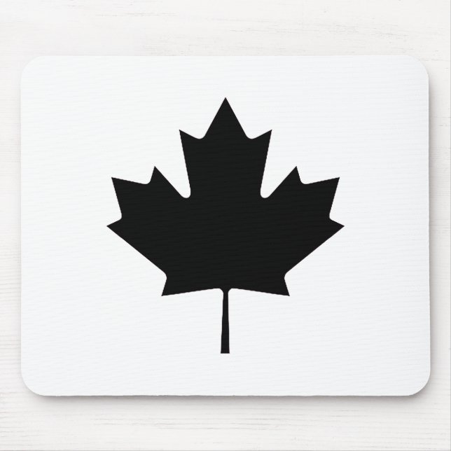 Maple Leaf Black Transp jGibney The MUSEUM Zazz Mouse Pad (Front)