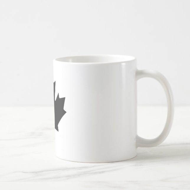 Maple Leaf Black Transp The MUSEUM Zazzle Gifts Coffee Mug (Right)