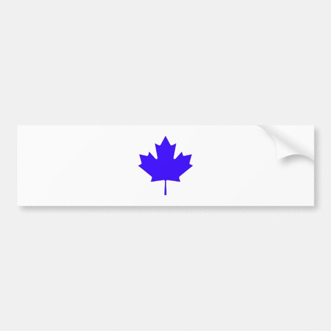 Maple Leaf BlueTransp The MUSEUM Zazzle Gifts Bumper Sticker (Front)