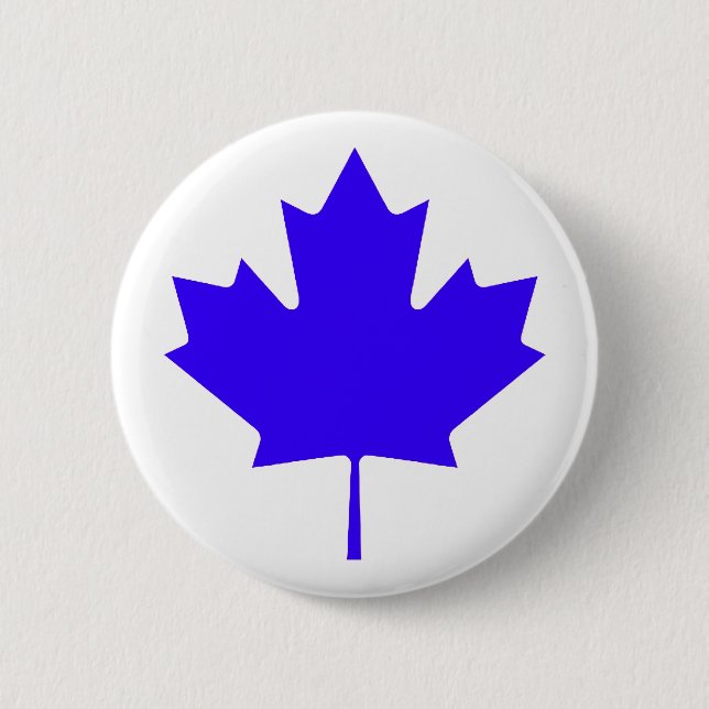 Maple Leaf BlueTransp The MUSEUM Zazzle Gifts Button (Front)