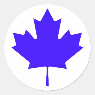 Maple Leaf BlueTransp The MUSEUM Zazzle Gifts Classic Round Sticker