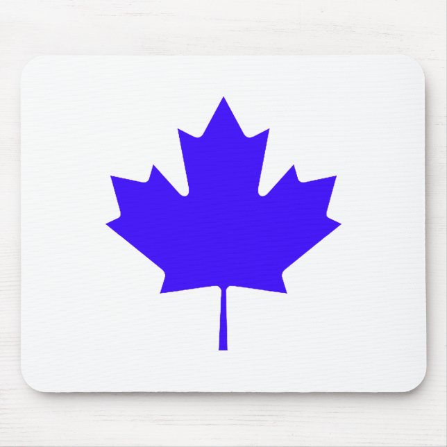Maple Leaf BlueTransp The MUSEUM Zazzle Gifts Mouse Pad (Front)