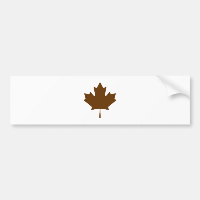 Maple Leaf BrownTransp The MUSEUM Zazzle Gifts Bumper Sticker (Front)