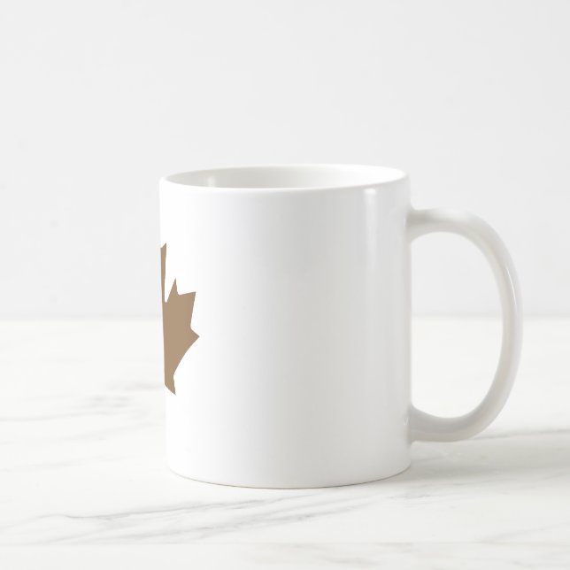 Maple Leaf BrownTransp The MUSEUM Zazzle Gifts Coffee Mug (Right)