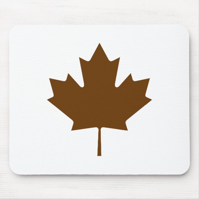 Maple Leaf BrownTransp The MUSEUM Zazzle Gifts Mouse Pad (Front)
