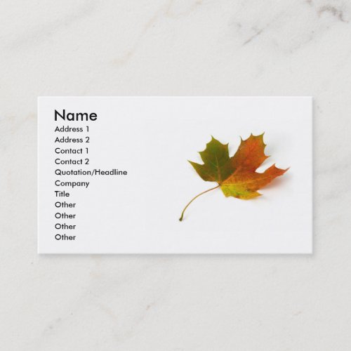 Maple Leaf Business Card