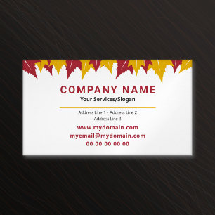 Maple Leaf Business Card Magnet