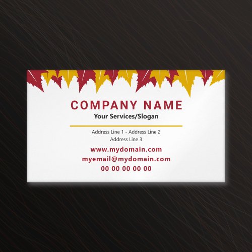 Maple Leaf Business Card Magnet