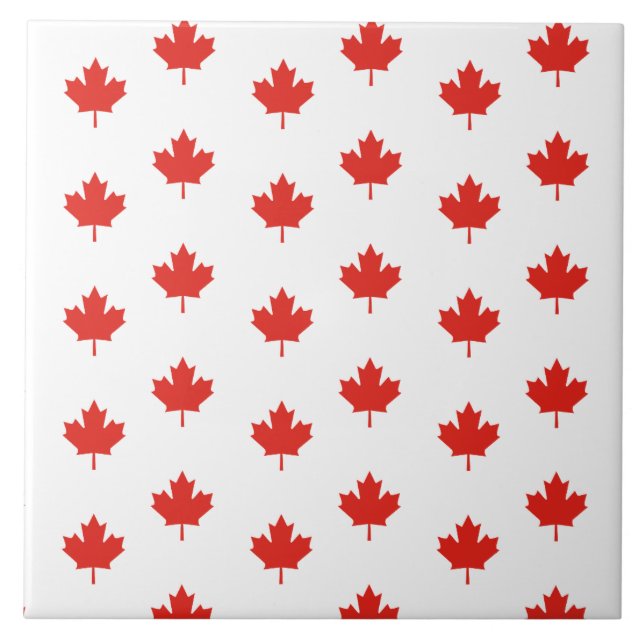 Maple Leaf, Canada, Ceramic Tile (Front)