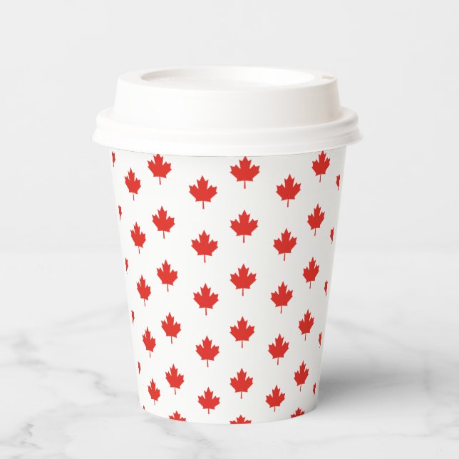 Maple Leaf Canada Day 1s July Celebration Gift  Paper Cups (Front)