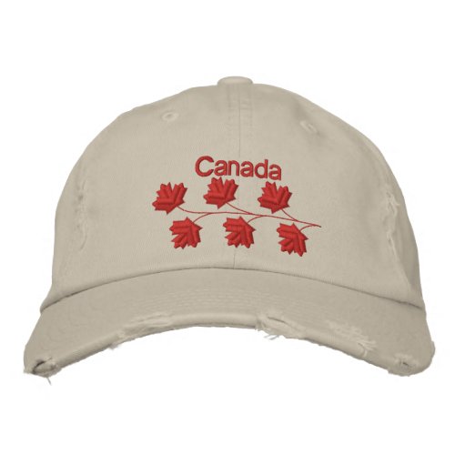 Maple Leaf Canada Embroidered Baseball Hat