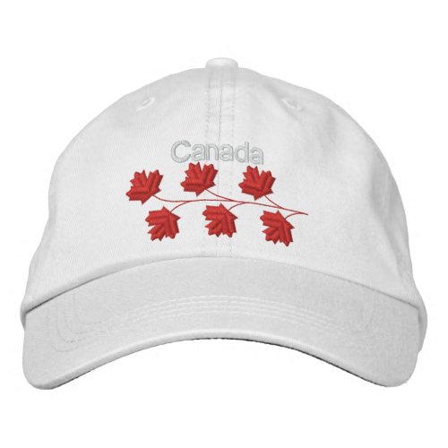 Maple Leaf Canada Embroidered Baseball Hat