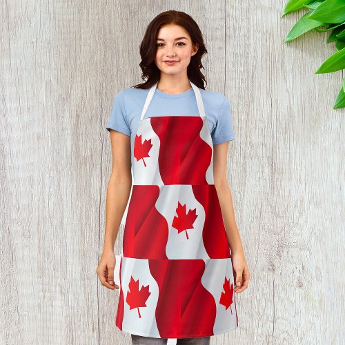 Maple Leaf Canada Flag Apron