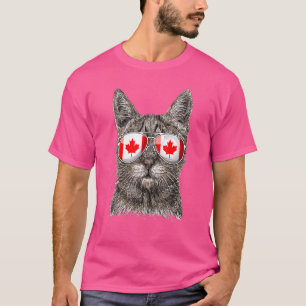 Maple Leaf Canada Flag Canadian Pride Cat 1 T-Shirt