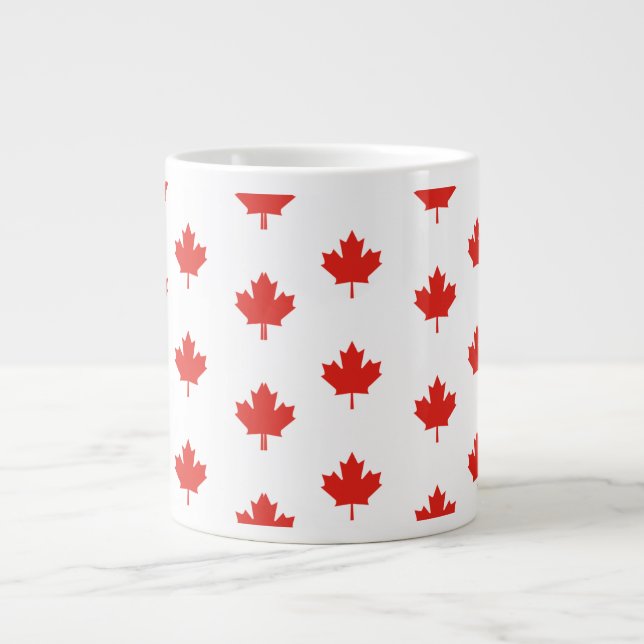 Maple Leaf Canada Flag Emblem Pattern-24105 Giant Coffee Mug (Front)