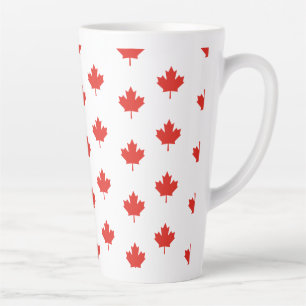 Maple Leaf Canada Flag Emblem Pattern-24105 Latte Mug