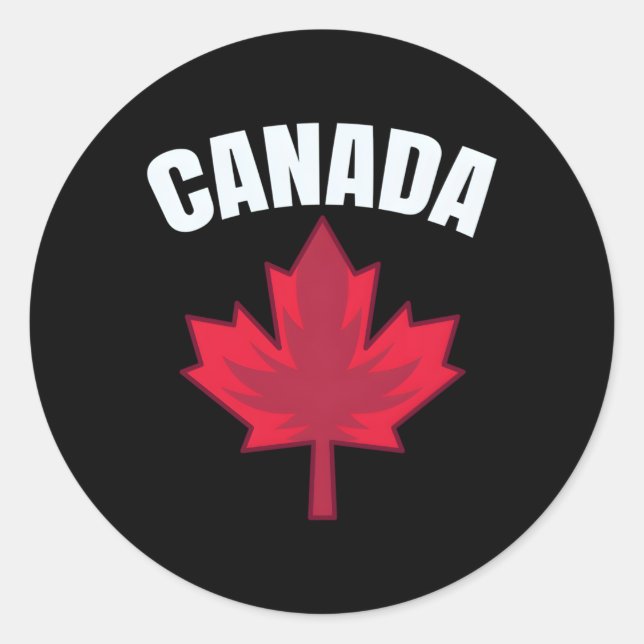 Maple Leaf Canadian Proud Canada Classic Round Sticker (Front)