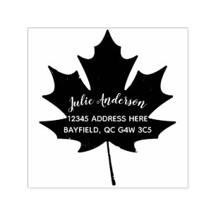 Maple Leaf Canadian Return Address Self-inking Stamp