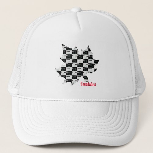 MAPLE LEAF CHECKERS TRUCKER HAT
