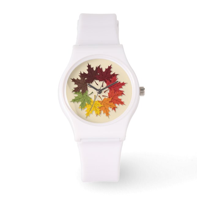 Maple leaf circle watch (Front)